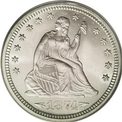 1874-S 25C Arrows MS66 PCGS. In yet another example of