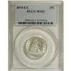 Image 3 : 1875-CC 25C MS62 PCGS. A lovely frosty sheen emanates