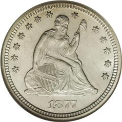 1877-S 25C Over Horizontal S MS65 NGC. FS-25-1877S-501