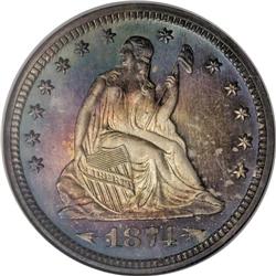 1874 25C Arrows PR67 NGC. This Superb Gem is an exquis