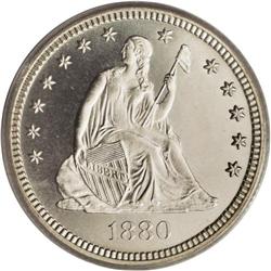 1880 25C PR66 Cameo PCGS. Type One Reverse. Briggs 1-B