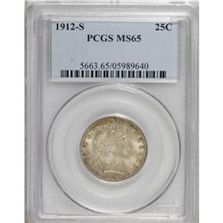 1912-S 25C MS65 PCGS. Boldly struck and satiny beneath