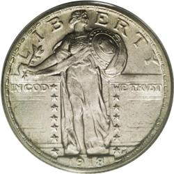 1918 25C MS66 Full Head PCGS. A powerful strike transc