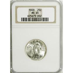 1920 25C MS65 NGC. An impressive Gem that has brillian