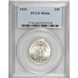 1924 25C MS66 PCGS. A highly lustrous example whose li