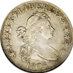 1803 50C Large 3 AU53 NGC. O-101, R.3. An attractive c