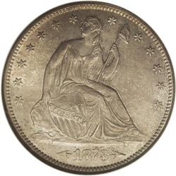 1873-S 50C Arrows MS64 NGC. Wiley and Bugert call this