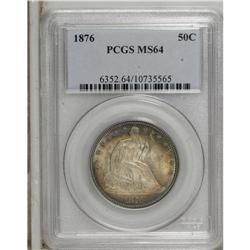 1876 50C MS64 PCGS. Solidly struck overall with pleasi