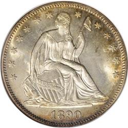 1890 50C MS67 NGC. This is a scarce date that is seldo