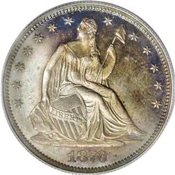 1876 50C PR64 Cameo PCGS. The Mint struck 1,150 proof
