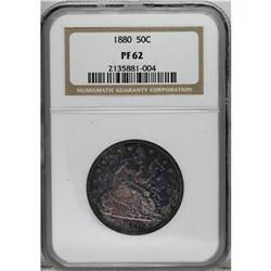 1880 50C PR62 NGC. Type Two Reverse. A pinpoint-sharp
