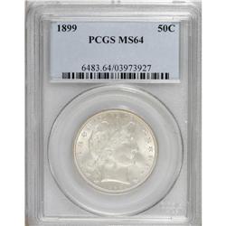 1899 50C MS64 PCGS. A lustrous pearl-gray example with