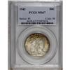 Image 1 : 1943 50C MS67 PCGS. A satiny Superb Gem with russet an