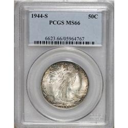 1944-S 50C MS66 PCGS. Russet freckles address the bord