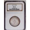 Image 1 : 1947-D 50C MS66 NGC. Soft pearl-gray, bronze-russet, a