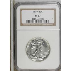 1939 50C PR67 NGC. This brilliant proof displays exqui