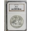 Image 1 : 1874-S T$1 MS62 NGC. Medium S. This brilliant silver t