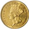 Image 1 : 1874 $3 Three Dollar Gold--Struck Through Obverse--MS6