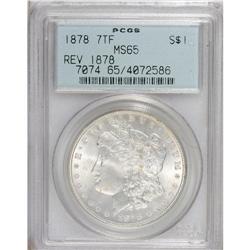 1878 7TF S$1 Reverse of 1878 MS65 PCGS. Essentially un