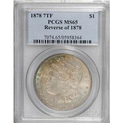 1878 7TF S$1 Reverse of 1878 MS65 PCGS. Pastel peach a