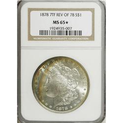 1878 7TF S$1 Reverse of 1878 MS65 S NGC. The streaks