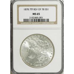 1878 7TF $1 Reverse of 1878 MS65 NGC. Radiantly lustro