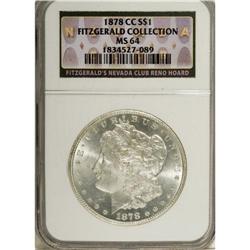 1878-CC $1 MS64 NGC. Ex: Fitzgerald Collection. This i