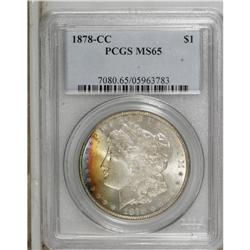 1878-CC S$1 MS65 PCGS. Well struck with satiny, intens