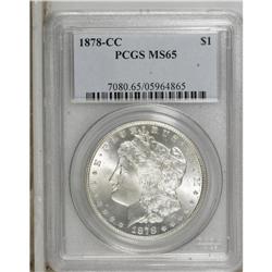 1878-CC S$1 MS65 PCGS. A lustrous and gently toned fir