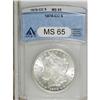 Image 1 : 1878-CC S$1 MS65 ANACS. This splendid Carson City silv