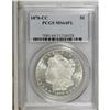 Image 1 : 1878-CC S$1 MS64 Prooflike PCGS. Strongly prooflike fi