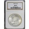 Image 1 : 1879-S S$1 MS67 NGC. Strongly defined with vibrant lus