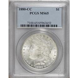 1880-CC S$1 MS65 PCGS. VAM-3. A dash lurks just beneat