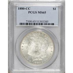 1880-CC S$1 MS65 PCGS. A nearly brilliant representati
