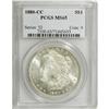Image 1 : 1880-CC S$1 MS65 PCGS. Typically struck, with satiny l