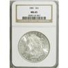 Image 1 : 1881 S$1 MS65 NGC. The shimmering silver-gray surfaces