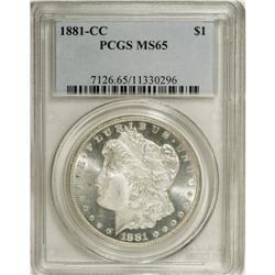 1881-CC S$1 MS65 PCGS. The 1881-CC dollar, despite its