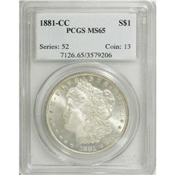 1881-CC S$1 MS65 PCGS. A well executed strike translat