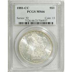 1881-CC S$1 MS66 PCGS. This gorgeous CC-mint silver do