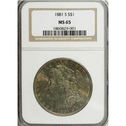 1881-S S$1 MS65 NGC. This is an exquisitely struck Gem