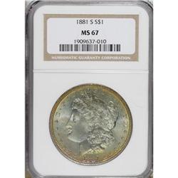1881-S S$1 MS67 NGC. The 1881-S is the commonest Mint