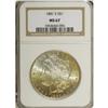 Image 1 : 1881-S S$1 MS67 NGC. Yellow-gold and pink-rose toning