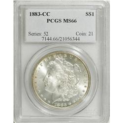 1883-CC S$1 MS66 PCGS. Golden-tan color gravitates to