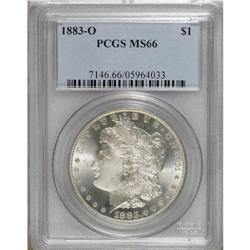 1883-O S$1 MS66 PCGS. Whispers of barely discernible g