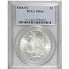 Image 1 : 1884-CC S$1 MS66 PCGS. A glittering Premium Gem that p