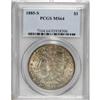 Image 1 : 1885-S S$1 MS64 PCGS. Dappled olive-green toning is jo