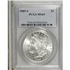1889-S S$1 MS65 PCGS. Sparkling luster adorns white su