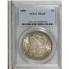 1890 S$1 MS65 PCGS. Dusky autumn-brown dominates, whil