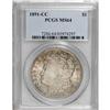 1891-CC S$1 MS64 PCGS. Golden-brown and jade-green end