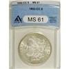 Image 1 : 1892-CC S$1 MS61 ANACS. Well struck with soft luster a